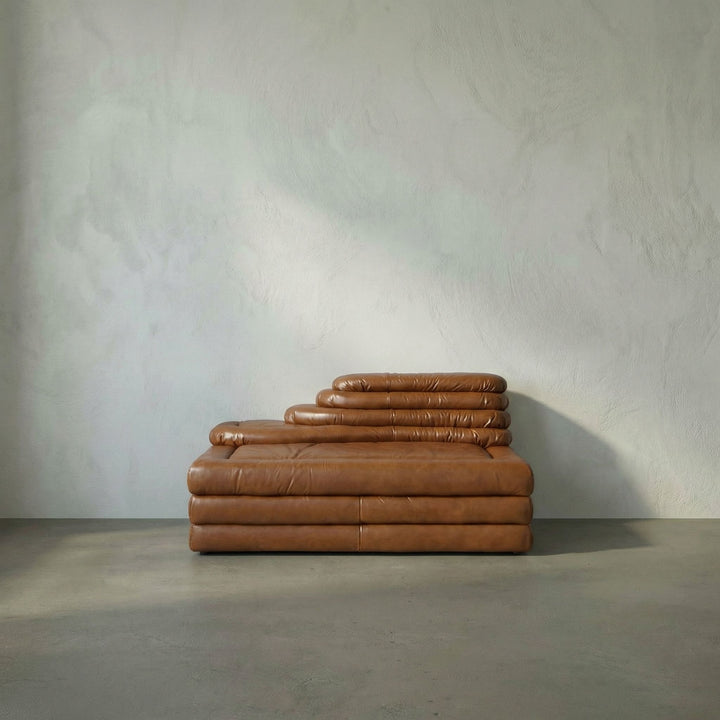 Noir - Bandera Sofa, Cl, Roche Tan Leather - LEA-AS015A-CLBR