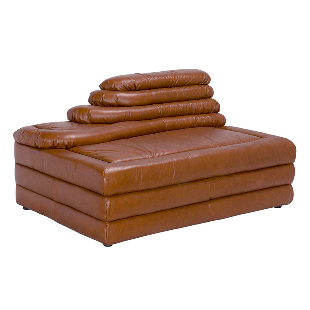 Noir - Bandera Sofa, Cl, Roche Tan Leather - LEA-AS015A-CLBR