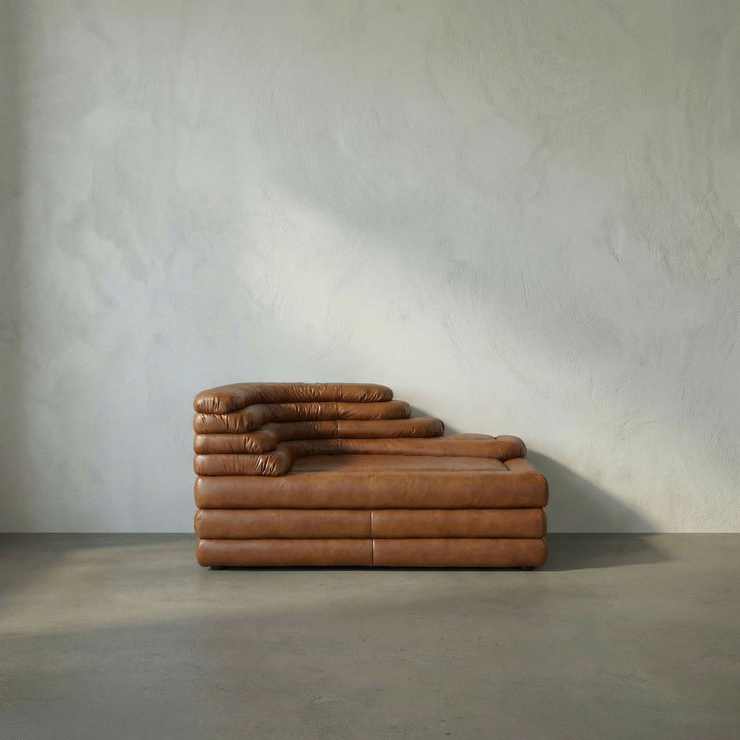 Noir - Bandera Sofa, Cr, Roche Tan Leather - LEA-AS015A-CRBR