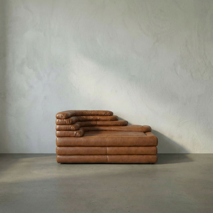 Noir - Bandera Sofa, Cr, Roche Tan Leather - LEA-AS015A-CRBR