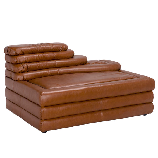 Noir - Bandera Sofa, Cr, Roche Tan Leather - LEA-AS015A-CRBR
