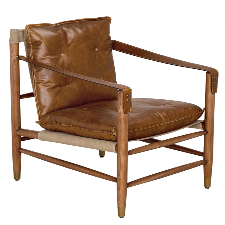 Noir Luther Chair - Cuba Brown Leather