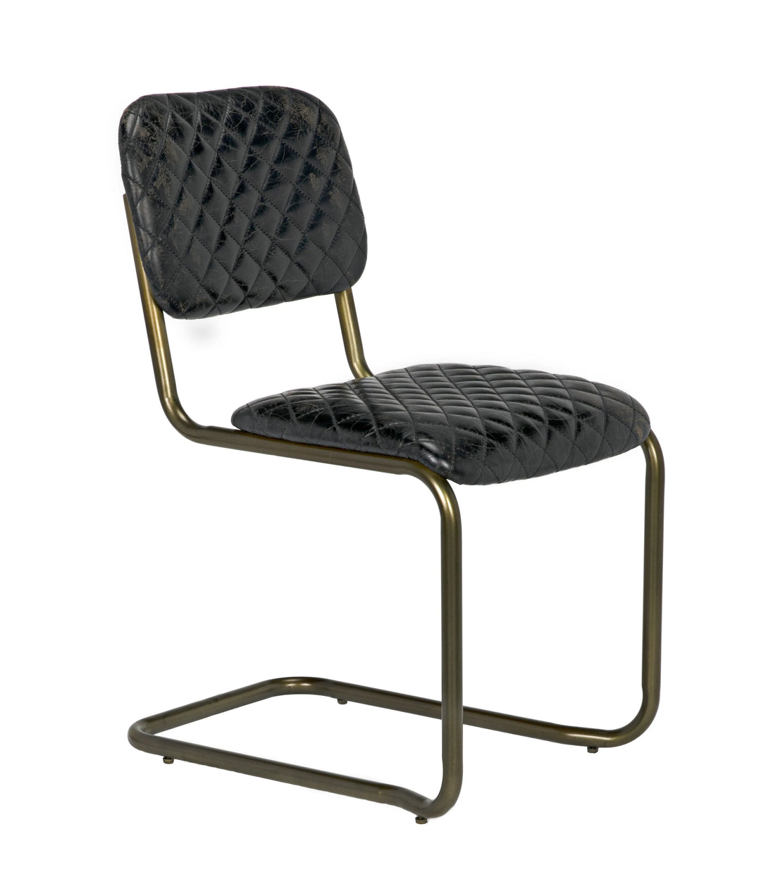 American Home Furniture | Noir - 0037 Dining Chair, Steel and Leather