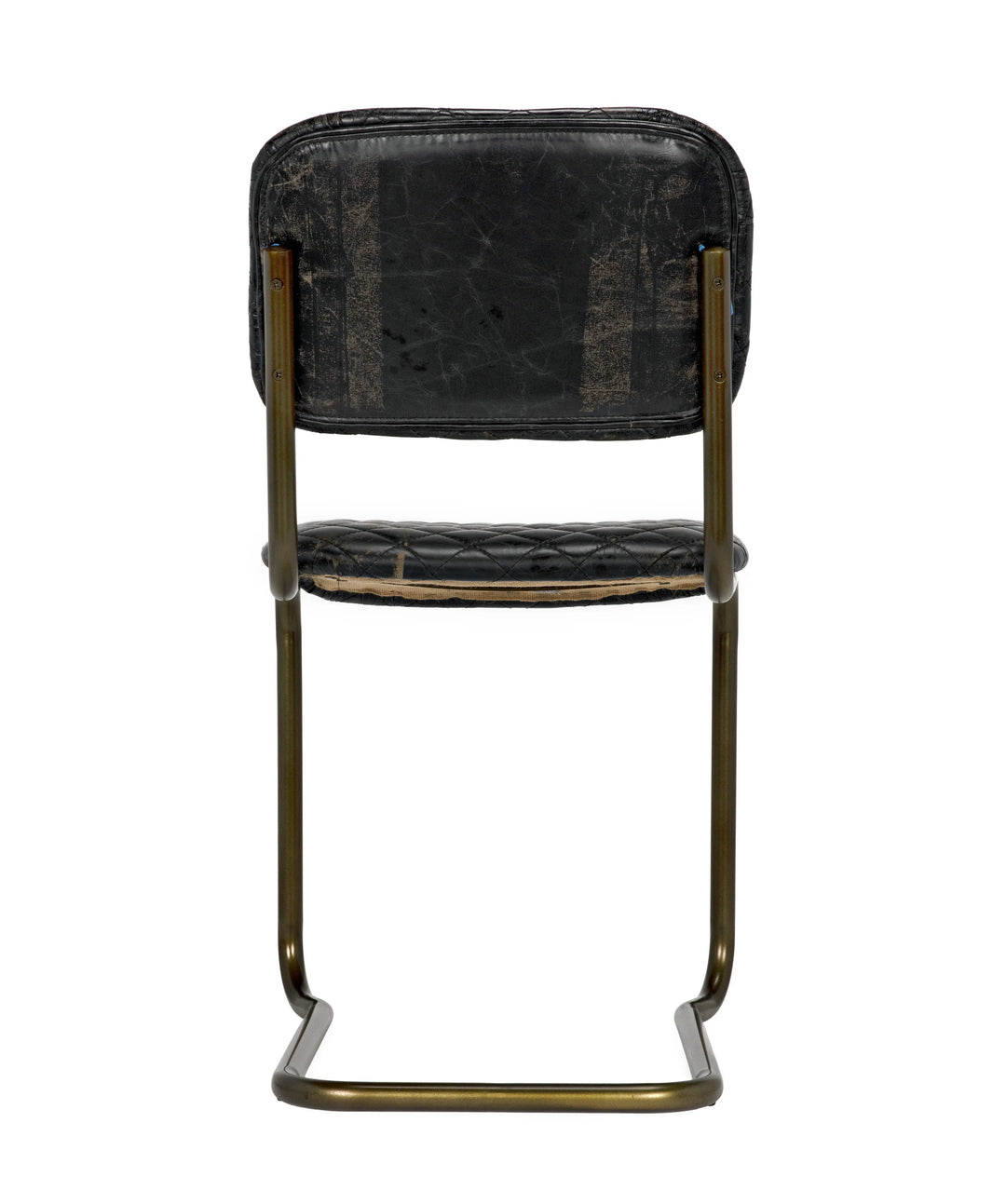 American Home Furniture | Noir - 0037 Dining Chair, Steel and Leather