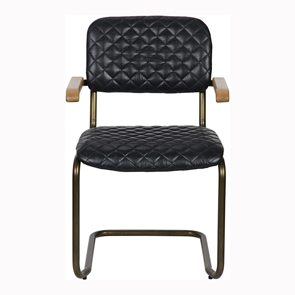 American Home Furniture | Noir - 0045 Arm Chair, Vintage Black Leather