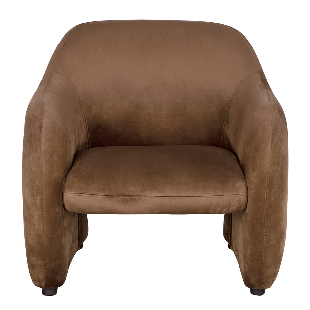 Noir - Marx Chair, Brown Velvet - LEA-C005BRV