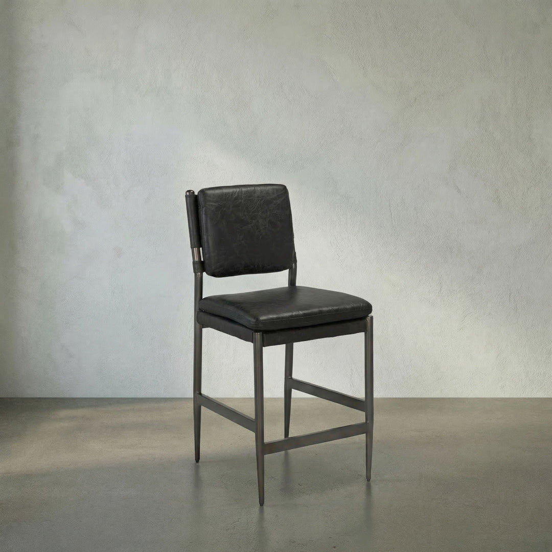 Noir - Wooster Counter Chair - LEA-C0115-CTR-BLK