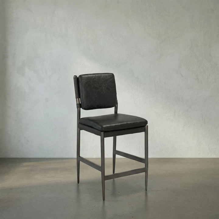 Noir - Wooster Counter Chair - LEA-C0115-CTR-BLK