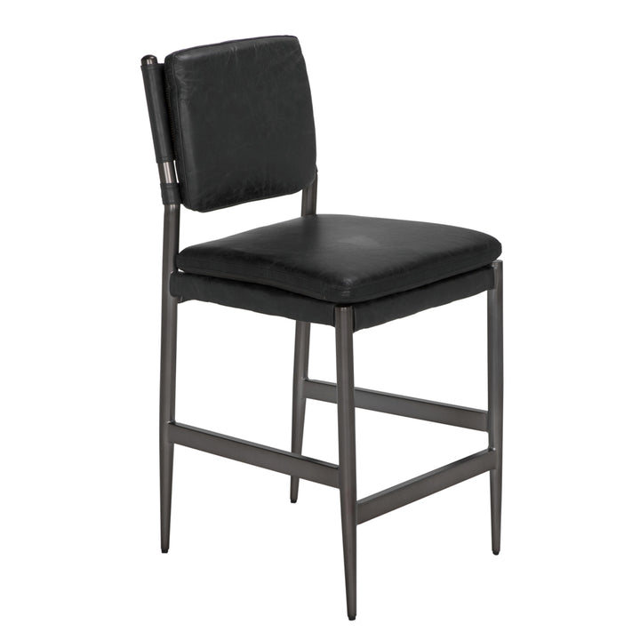 Noir - Wooster Counter Chair - LEA-C0115-CTR-BLK