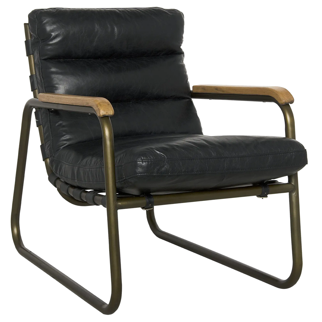 American Home Furniture | Noir - Cowhide Arm Chair