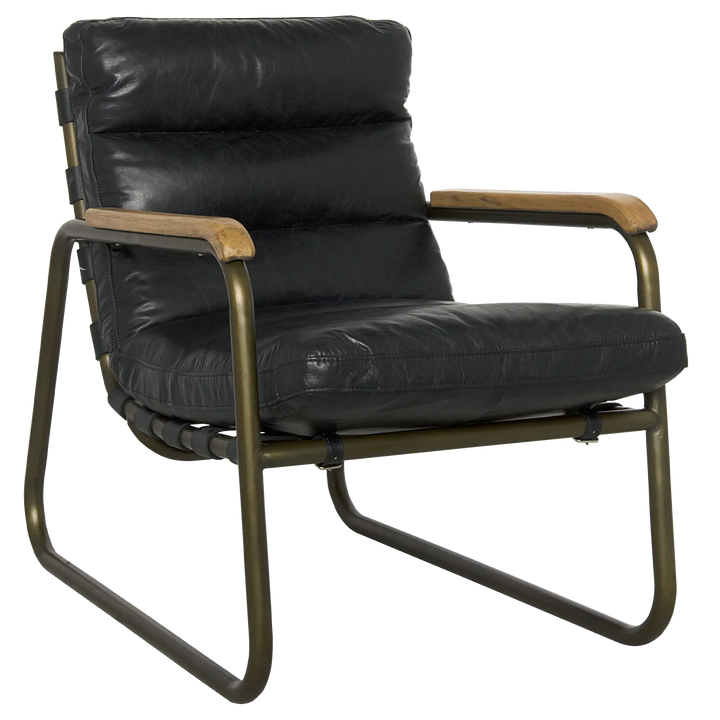 American Home Furniture | Noir - Cowhide Arm Chair