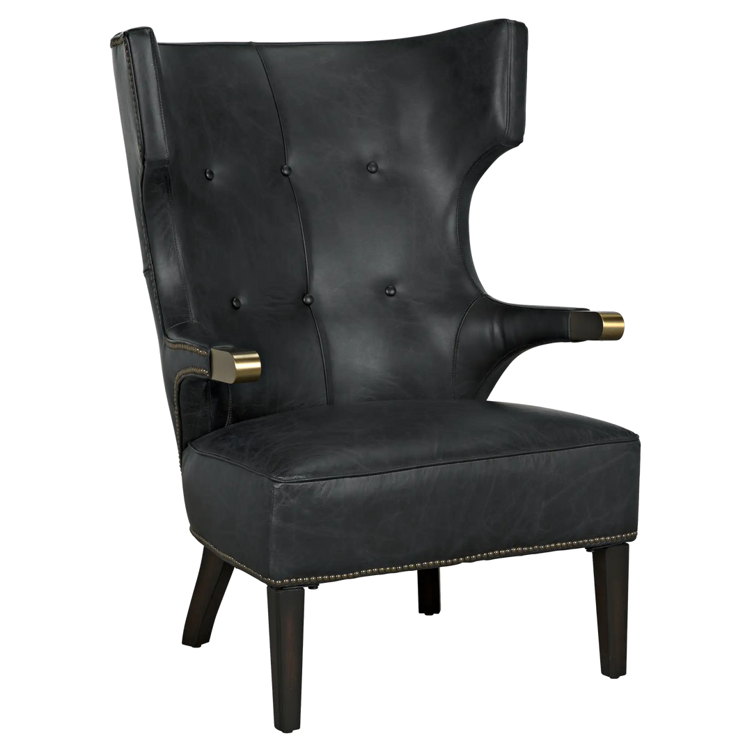 American Home Furniture | Noir - Heracles Chair, Leather