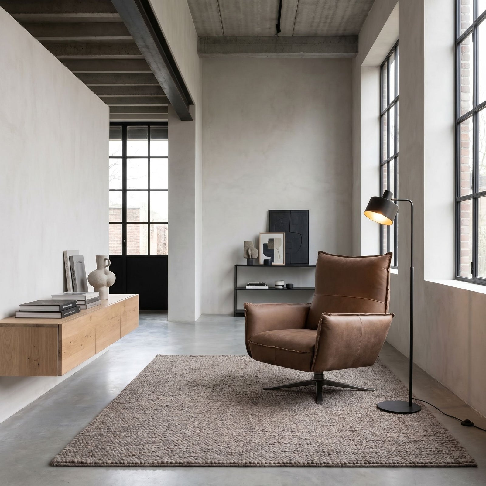 Noir - Lawrenceville Swivel Chair - LEA-C0657-1D