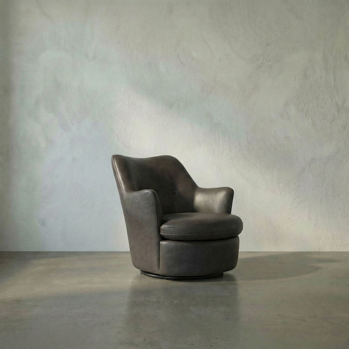 Noir - Hotchkiss Swivel Arm Chair - LEA-C0672-1D