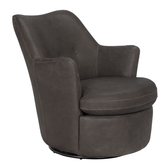 Noir - Hotchkiss Swivel Arm Chair - LEA-C0672-1D