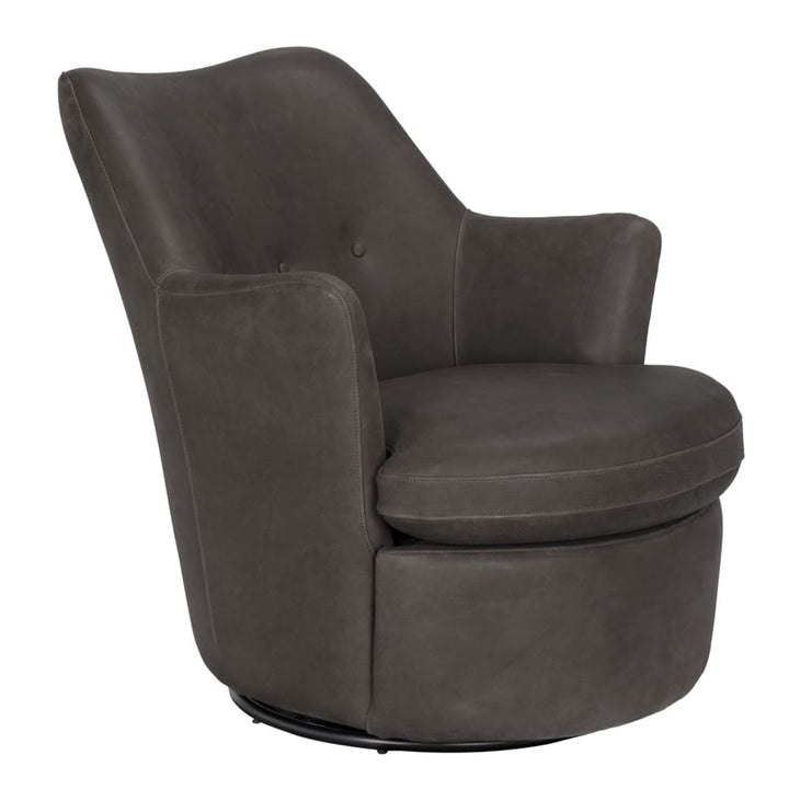 Noir - Hotchkiss Swivel Arm Chair - LEA-C0672-1D