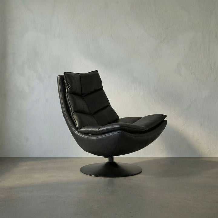 Noir - Liam Swivel Chair - LEA-C543