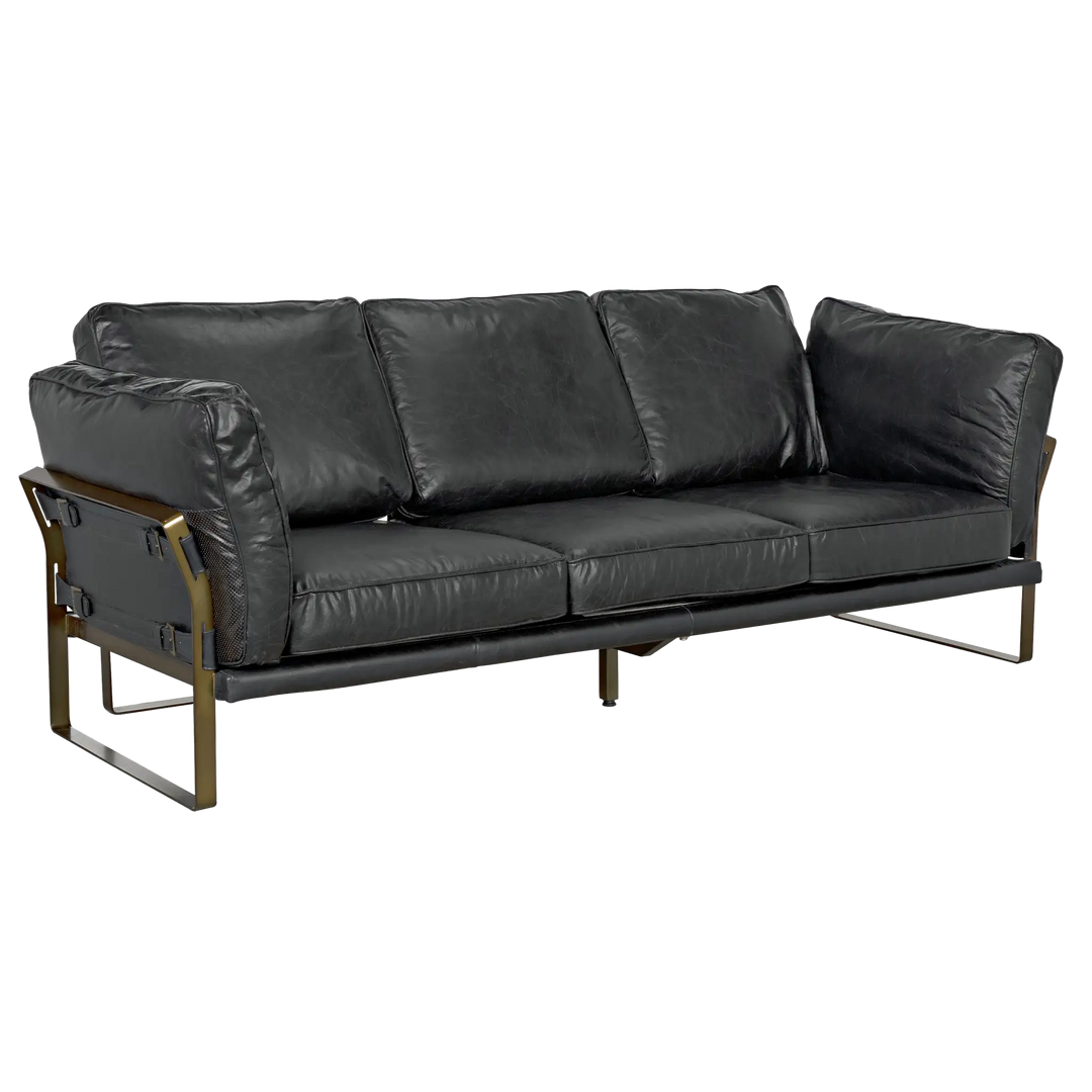 American Home Furniture | Noir - Apollo Sofa, Leather