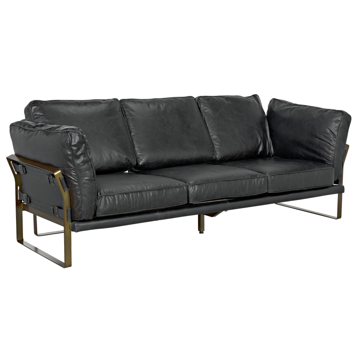 American Home Furniture | Noir - Apollo Sofa, Leather