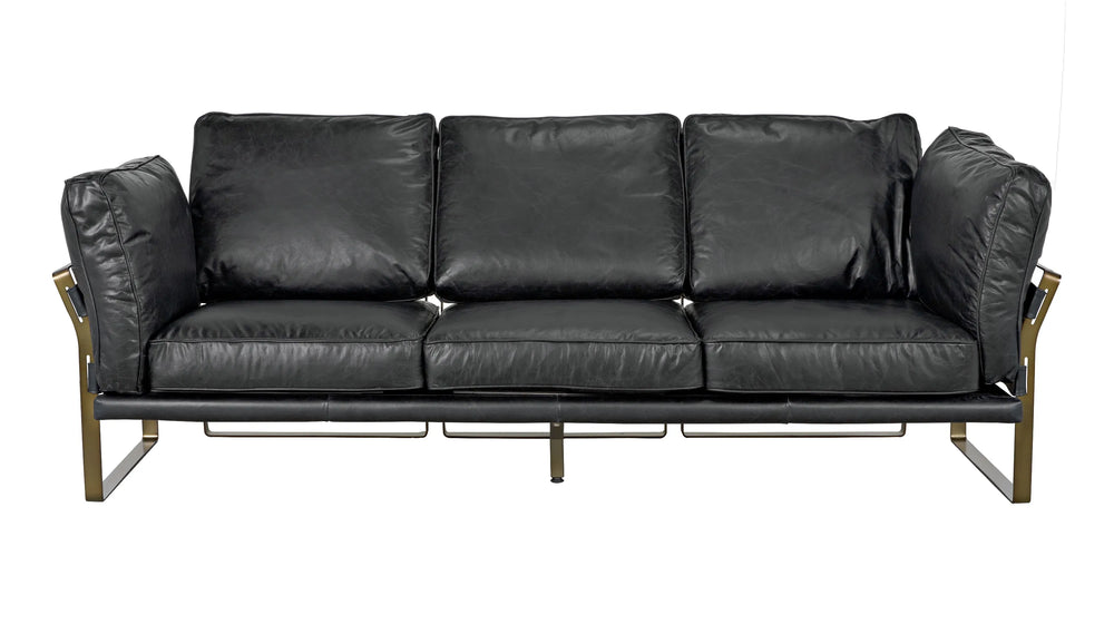 American Home Furniture | Noir - Apollo Sofa, Leather