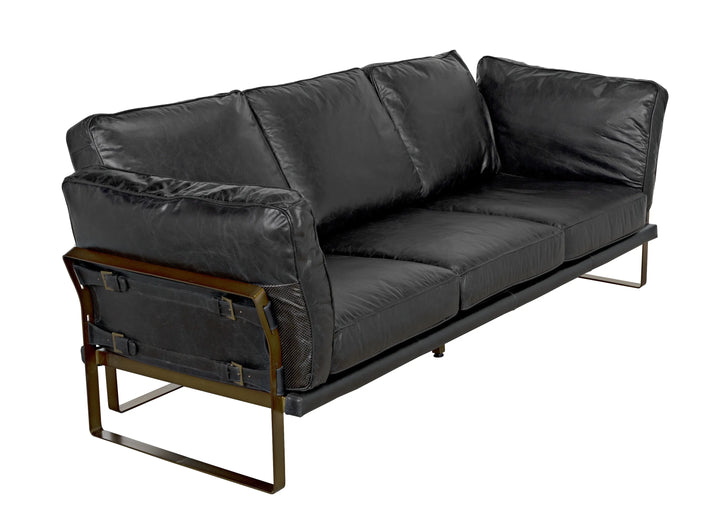 American Home Furniture | Noir - Apollo Sofa, Leather