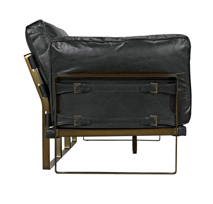 American Home Furniture | Noir - Apollo Sofa, Leather