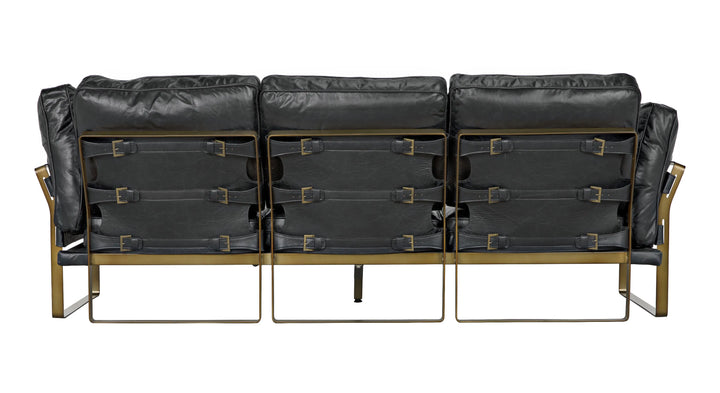 American Home Furniture | Noir - Apollo Sofa, Leather