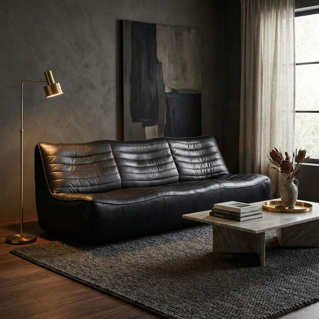 Noir - McClain 3 Seater - LEA-S0591-3A