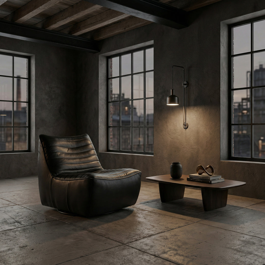 Noir - Mcclain Swivel Single Sofa - LEA-S0591A-1A