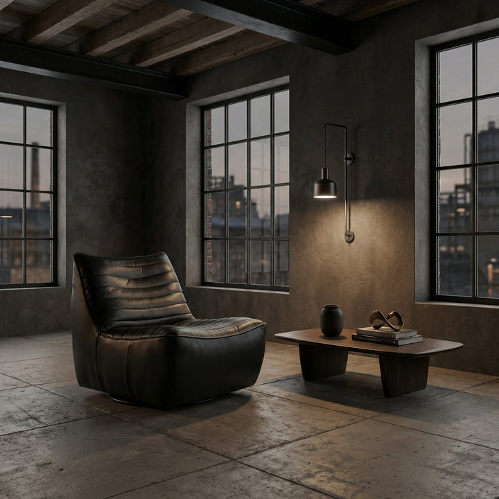 Noir - Mcclain Swivel Single Sofa - LEA-S0591A-1A