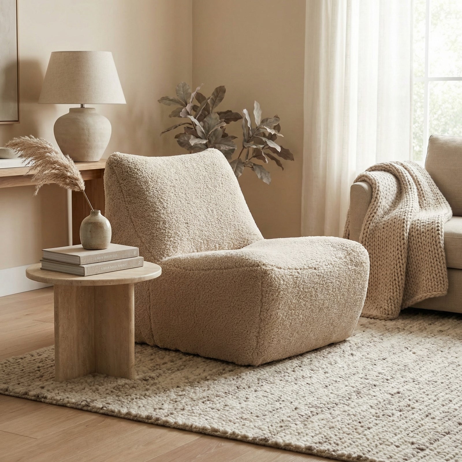 Noir - Mcclain Swivel Chair, Camel Fabric - LEA-S0592B-01