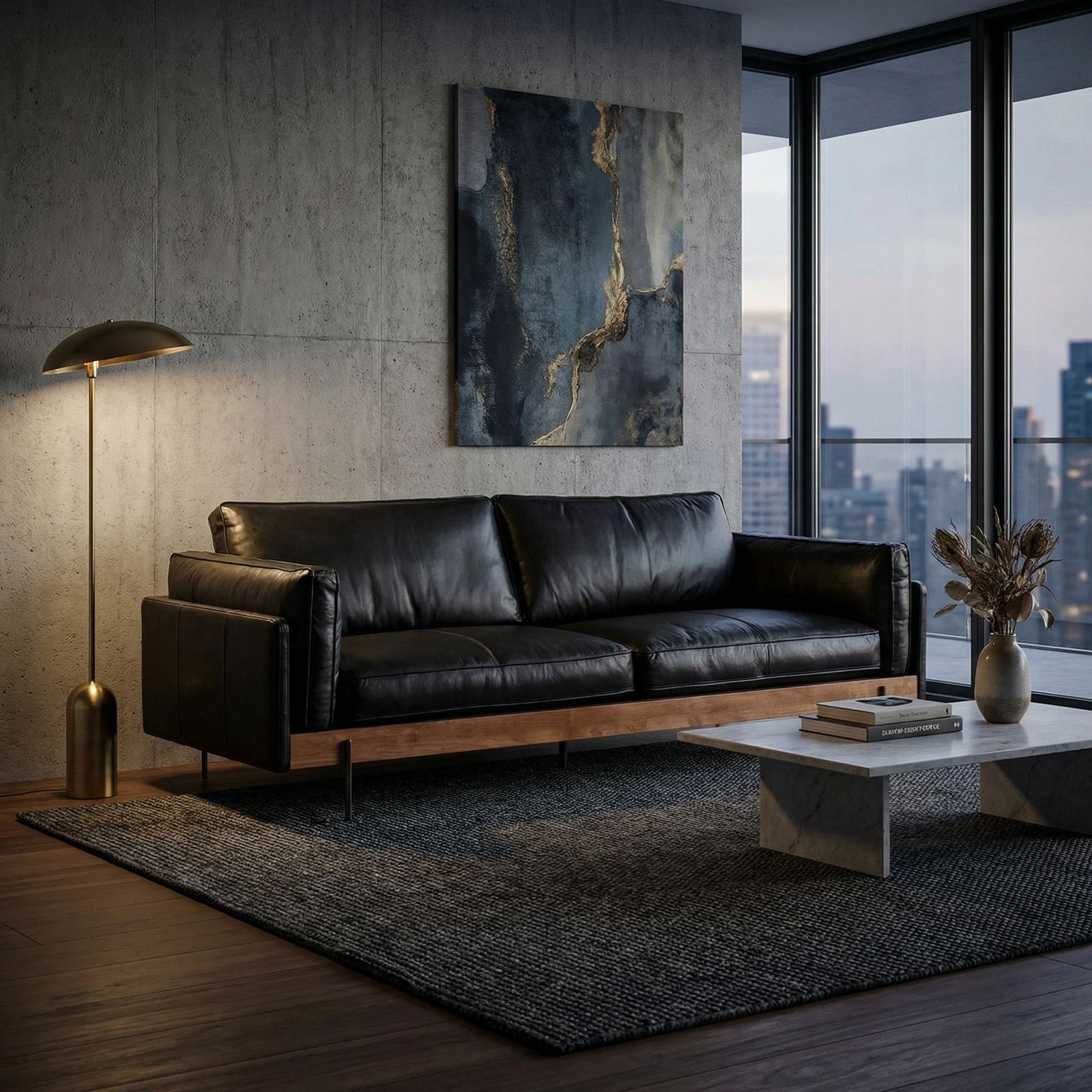 Noir - Ray Sofa - LEA-S0594-3D