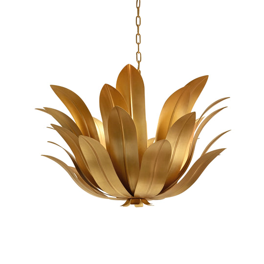 Leaf Blossom Chandelier In Gold Leaf - LEANDER G