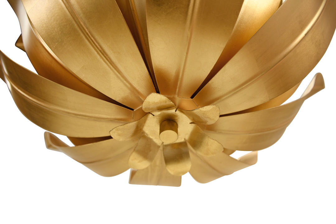 Leaf Blossom Chandelier In Gold Leaf - LEANDER G