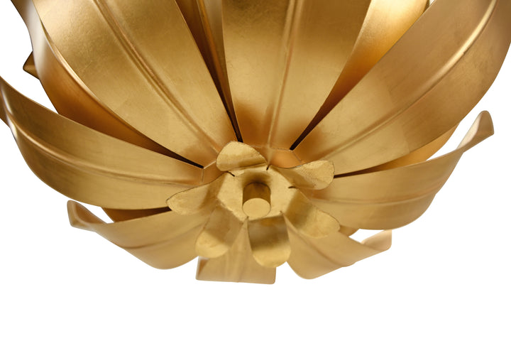 Leaf Blossom Chandelier In Gold Leaf - LEANDER G