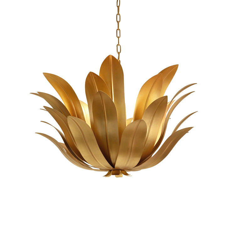 Leaf Blossom Chandelier In Gold Leaf - LEANDER G