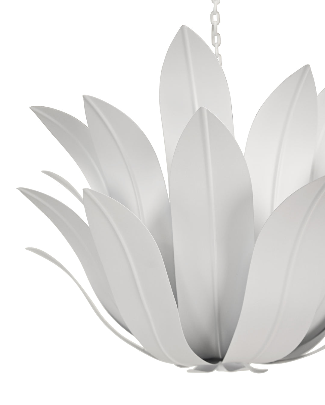 Leaf Blossom Chandelier In White Powder Coat - LEANDER WH