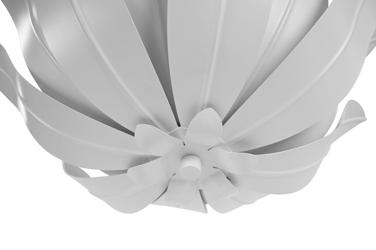 Leaf Blossom Chandelier In White Powder Coat - LEANDER WH