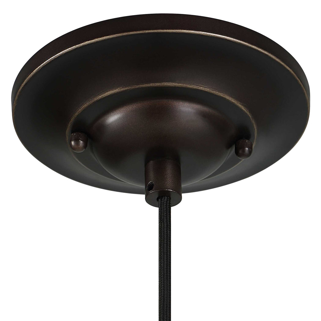 American Home Furniture Uttermost Placuna 1 Light Bronze Pendant