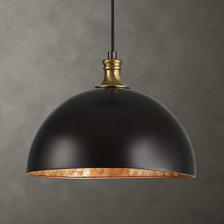 American Home Furniture Uttermost Placuna 1 Light Bronze Pendant