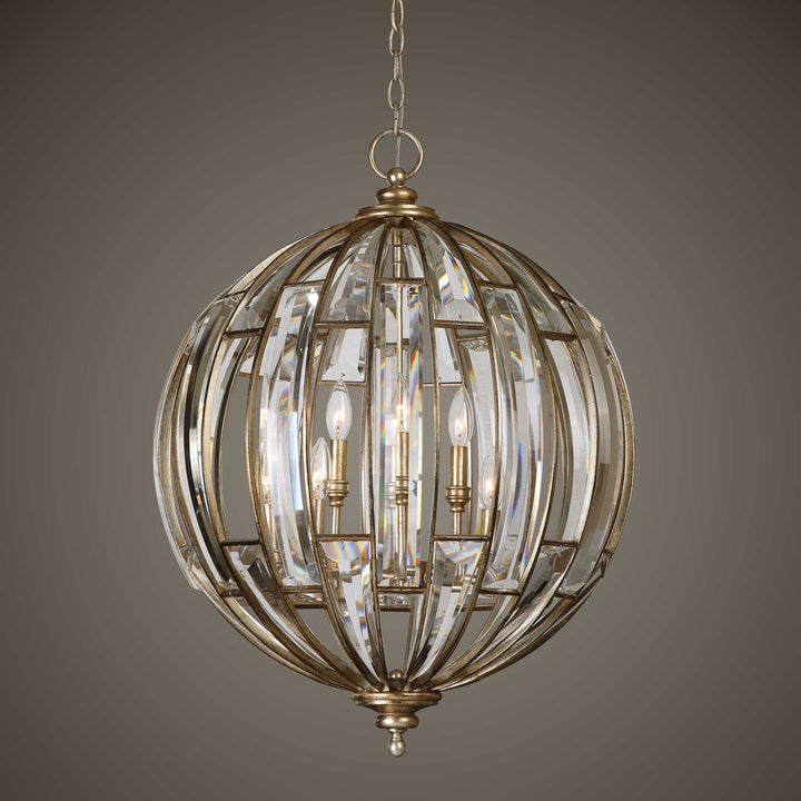 American Home Furniture Uttermost Vicentina 6 Light Sphere Pendant