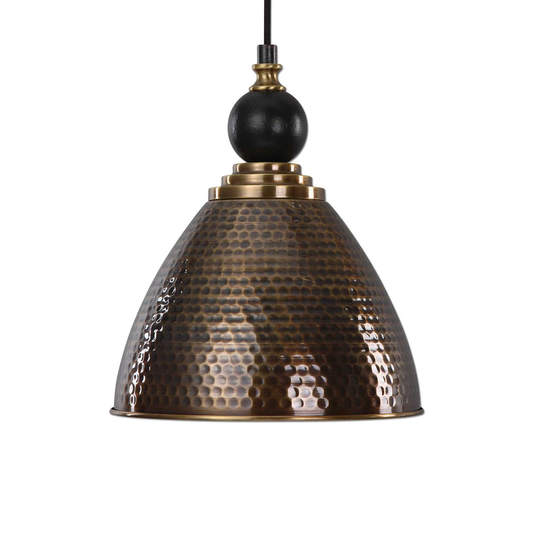 American Home Furniture Uttermost Adastra 1 Light Antique Brass Pendant