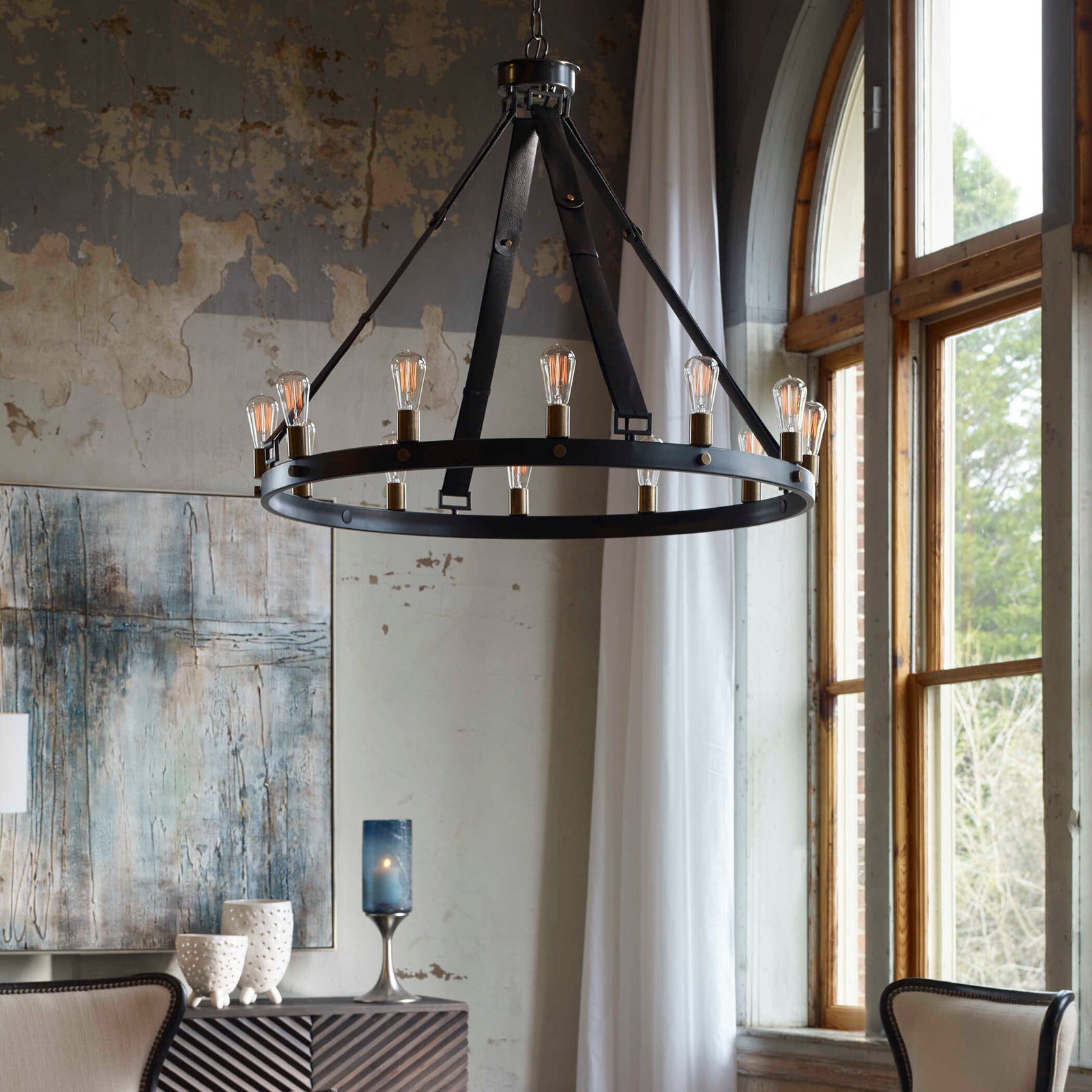 American Home Furniture Uttermost Marlow 12 Light Circle Chandelier