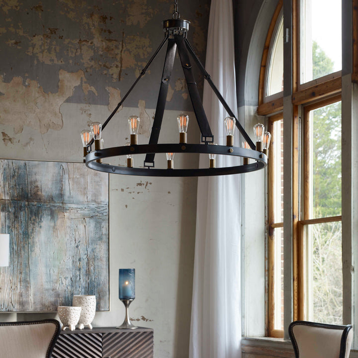 American Home Furniture Uttermost Marlow 12 Light Circle Chandelier