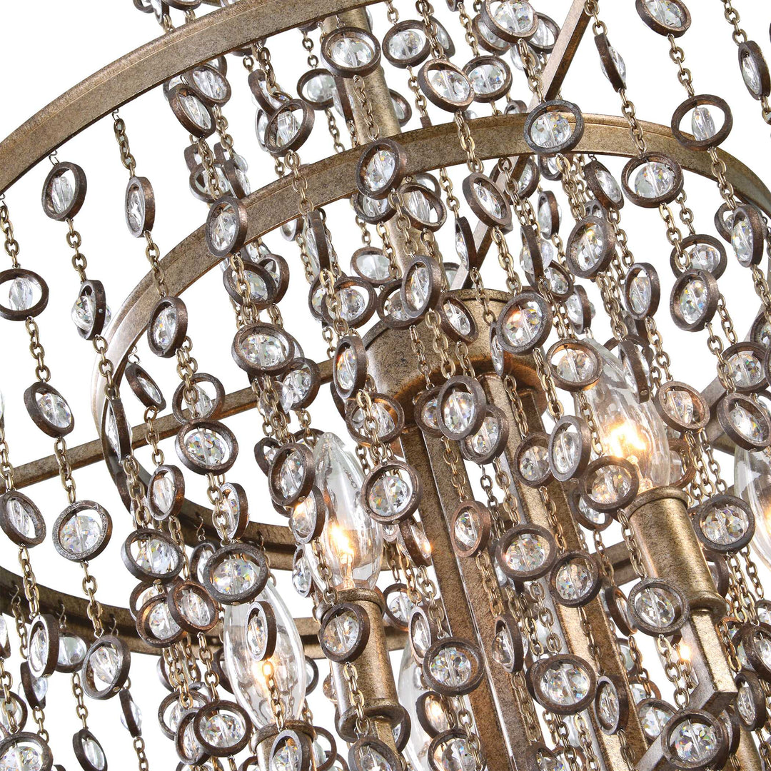 American Home Furniture Uttermost Valka 6 Light Crystal Chandelier