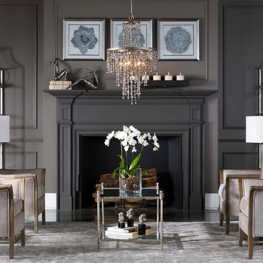 American Home Furniture Uttermost Valka 6 Light Crystal Chandelier