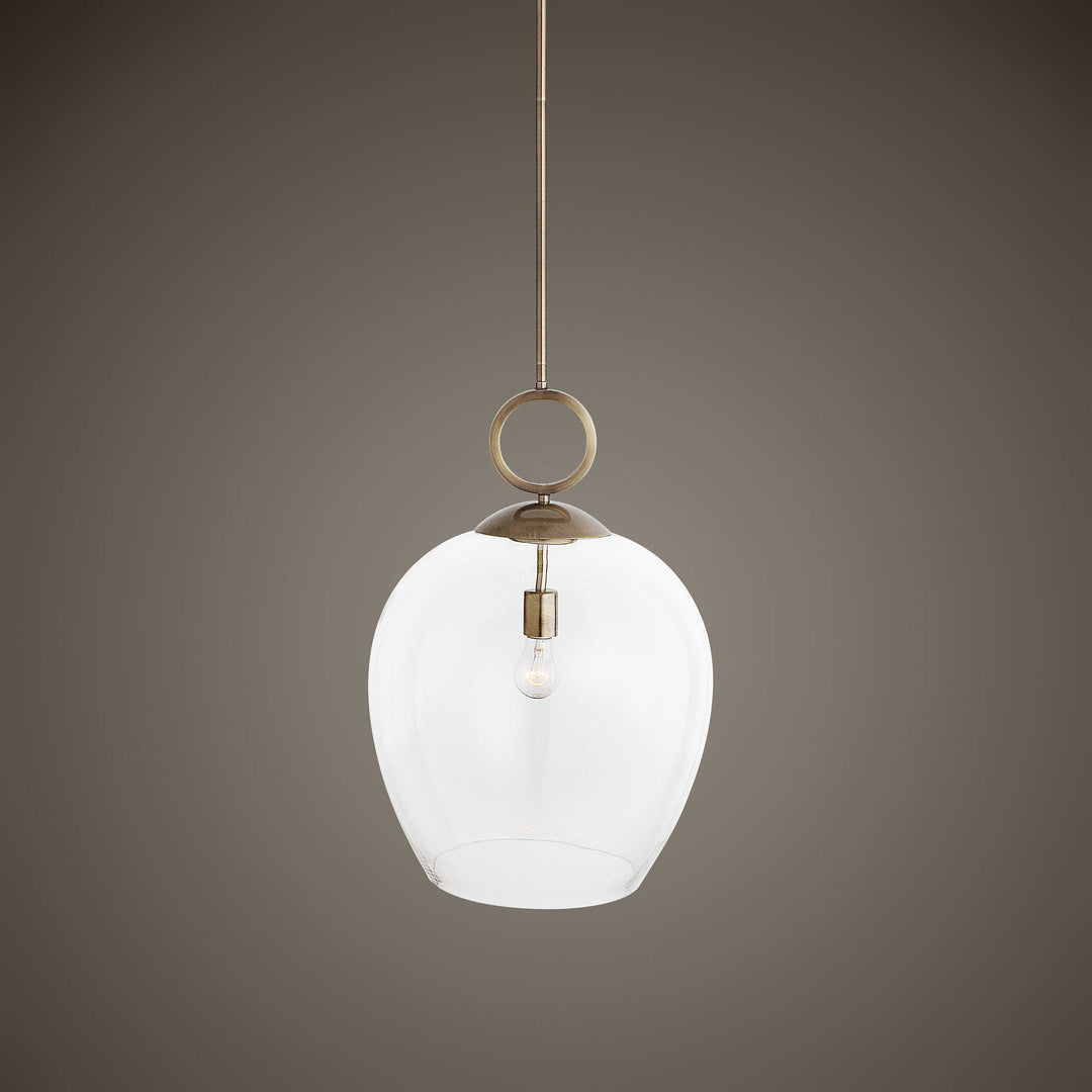 American Home Furniture Uttermost Calix Large Blown Glass 1 Light Pendant