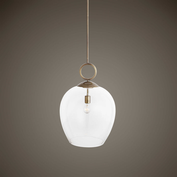 American Home Furniture Uttermost Calix Large Blown Glass 1 Light Pendant