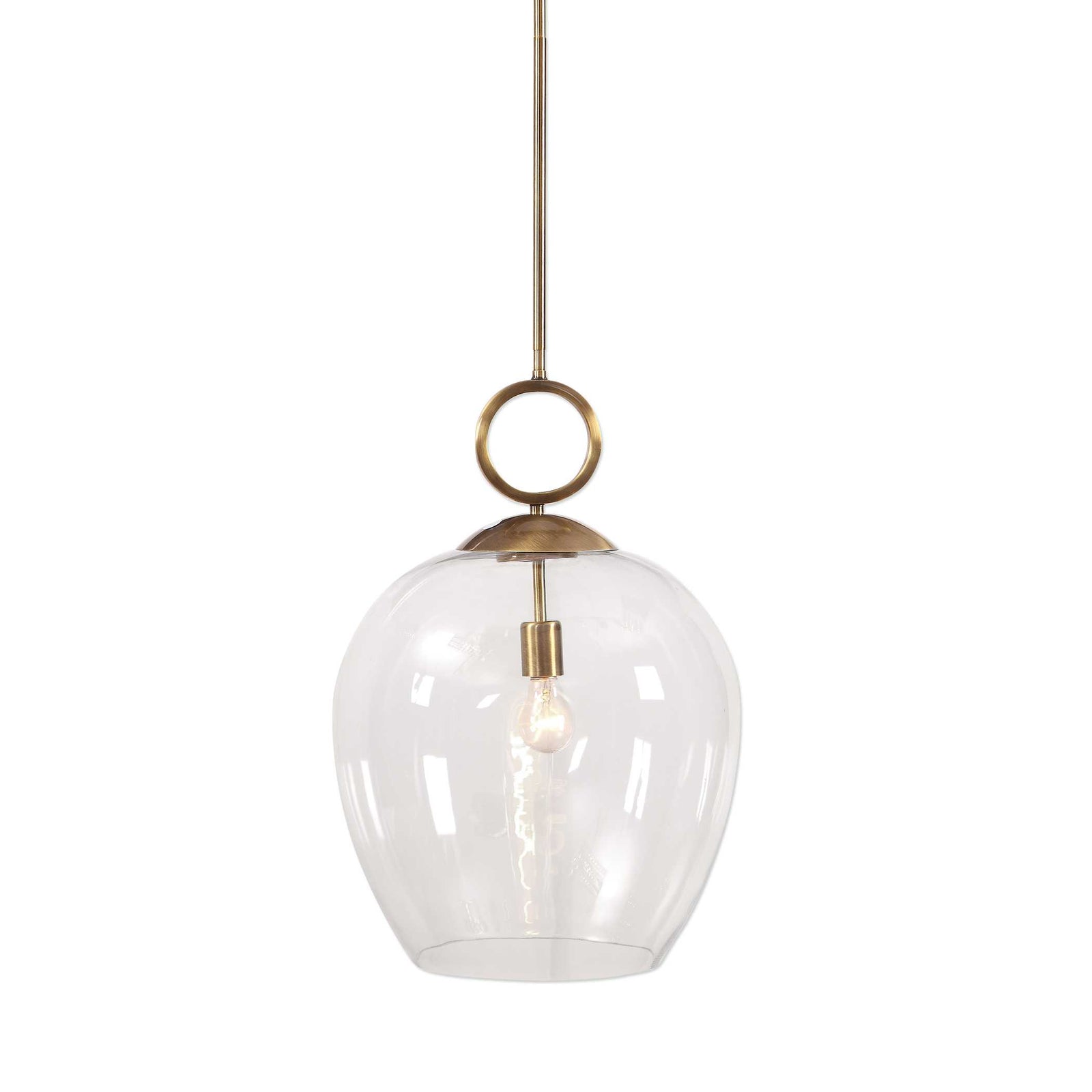 American Home Furniture Uttermost Calix Large Blown Glass 1 Light Pendant