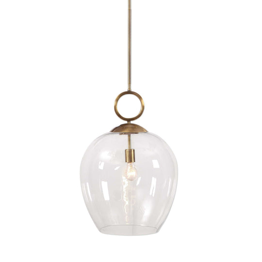 American Home Furniture Uttermost Calix Large Blown Glass 1 Light Pendant